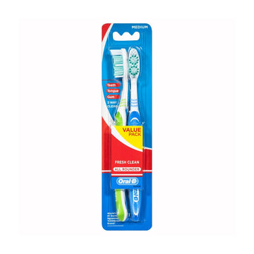 12 Pack x Oral-B All Rounder Toothbrush 2pc - Assorted